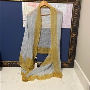 Blue green Japanese lightweight scarf NWT